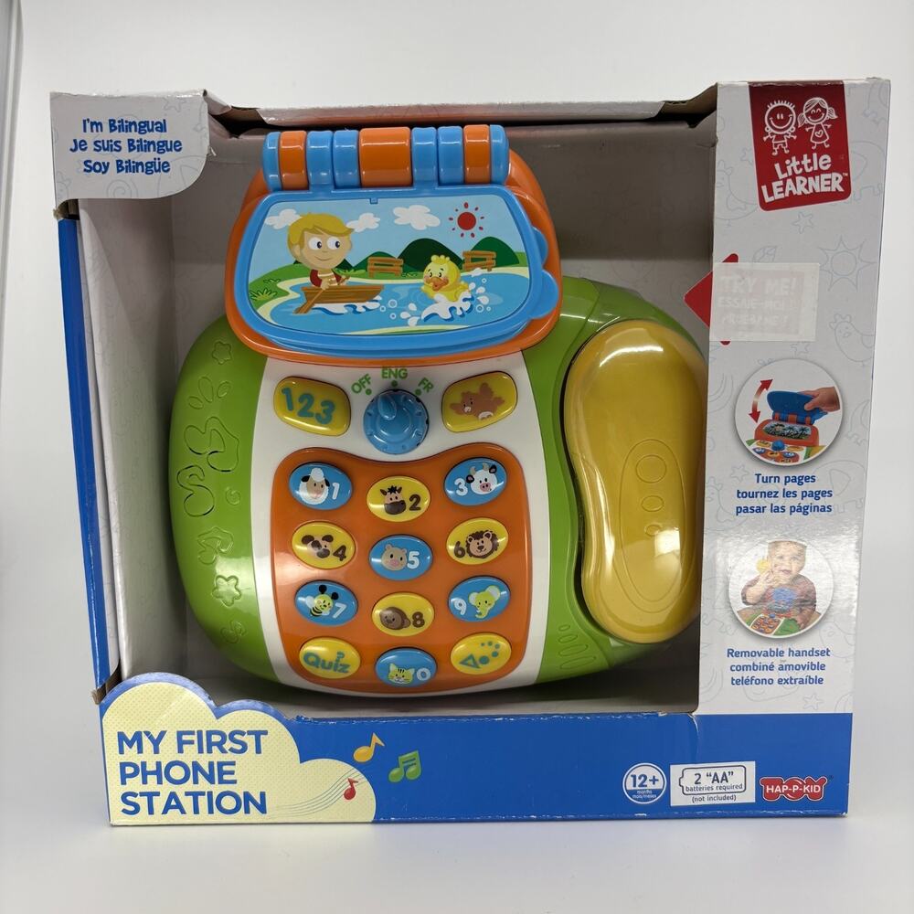 Little Learner My First Phone Station Bilingual Toddler Toy 4202T Untested/NIB